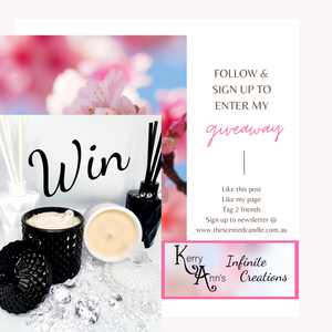 Follow me on Social & Sign up for my Newsletter for a Chance to Win a Scented Candle