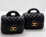 Black Obsidian Chanel Handbag - Crystal Carvings