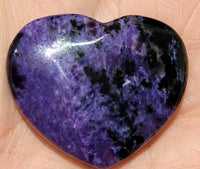 Charoite Heart - Crystal Carvings