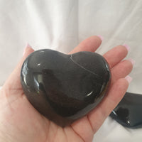 Black Onyx Puffy Hearts each - Crystal Carvings