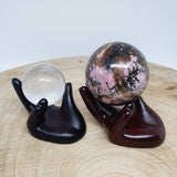 Decorative Hand Carved wooden stands - Crystal Spheres