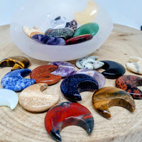 Mixed Crescent Moons 1 each - Crystal Carvings