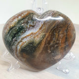 Ocean Jasper Large Heart 4 - Crystal Carvings
