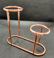 Rose Gold & Silver Duo Sphere Stands - Crystal Spheres