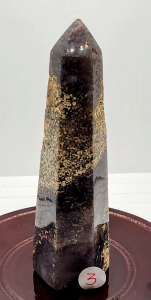 Grape Agate tower Indonesian no 3 - Crystal Carvings