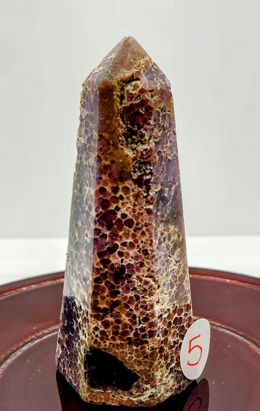 Grape Agate tower Indonesian no 5 - Crystal Carvings